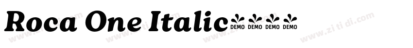 Roca One Italic字体转换